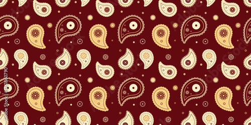 Paisley variation with herb heritage. Luxury costume in tribal repetition. Decoration striped as nature art deco.