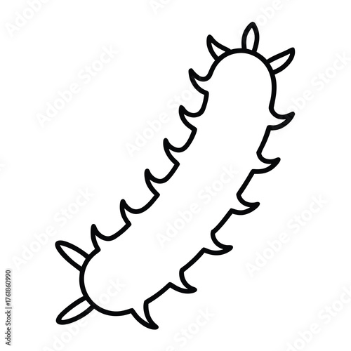 sea cucumber silhouette vector art