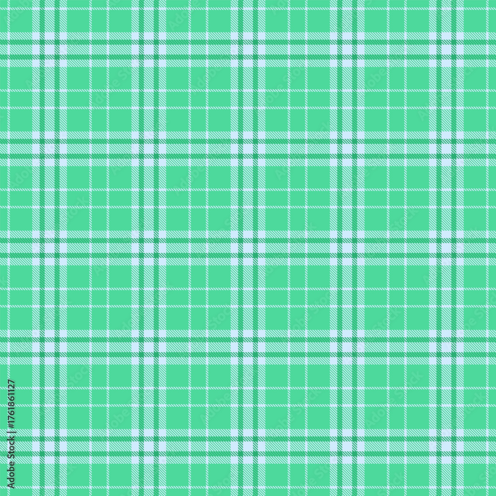 Fototapeta premium Classic plaid pattern in refreshing green hues. Versatile for backgrounds, textiles, and design projects. Evokes tradition, comfort, and stylish simplicity.