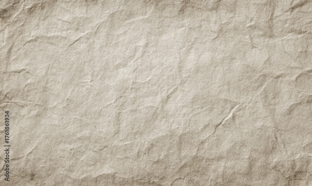 Obraz premium Textured Beige Paper Background with Subtle Creases and Folds.