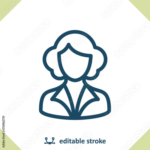 Realtor Icon. Woman, Businesswoman, Lawyer, Politician, Suit