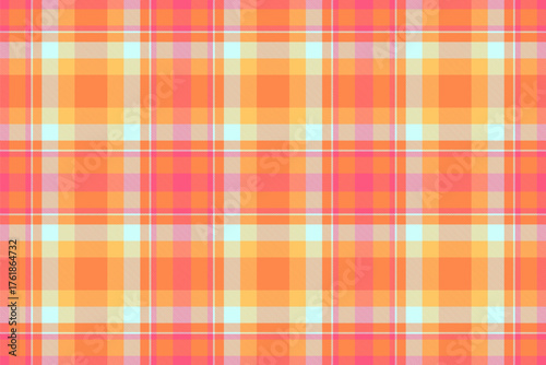 Vibrant seamless plaid pattern. Warm colors evoke a sense of comfort and tradition. Use for textile design, backgrounds, or festive projects.