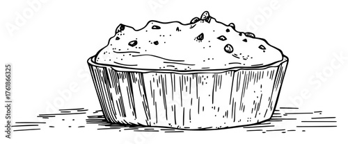 hand drawn pie tart sketch isolated on white vector illustration