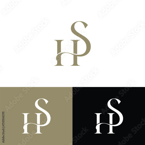 HS Logo, HS Beauty Logo, HS Luxury Logo, HS Minimal Logo, hs parlor logo