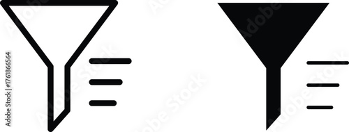 filter  icon vector graphic illustration  with white background flat hand made icon fill icon .