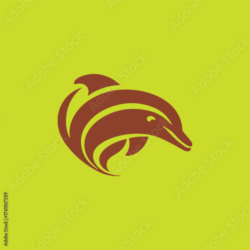 Silhouette style minimal dolphin t-shirt design featuring sleek black vector art of a playful dolphin, perfect for ocean lovers, marine life enthusiasts, beach fashion fans, summer apparel, and modern