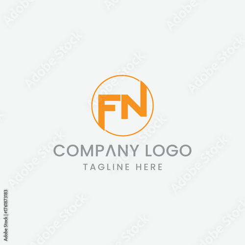 Initial Letter FN logo Design Outstanding Creative Modern Symbol  Sign