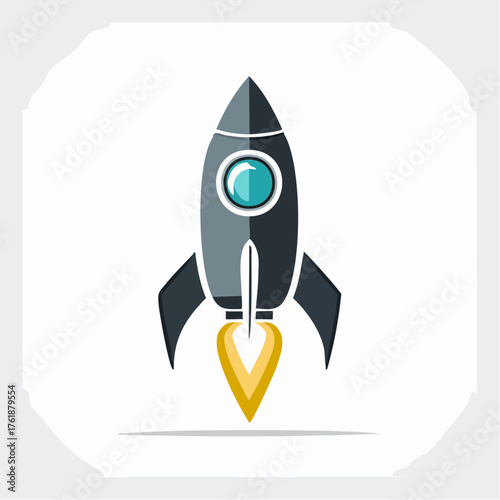 Rocket Icon A Graphic Symbol of Launch, Exploration, and Innovation for Digital Projects