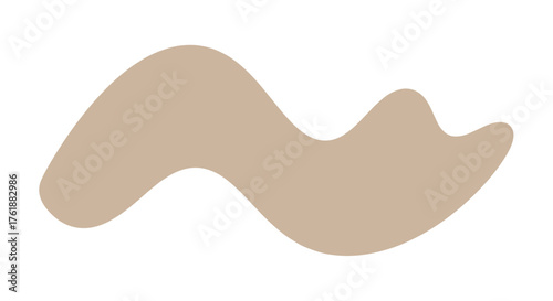 Beige organic shape icon for branding and graphic projects