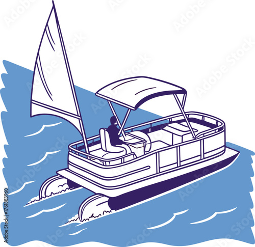 Pontoon vector Design File, Pontoon vector File, Pontoon vector Eps File