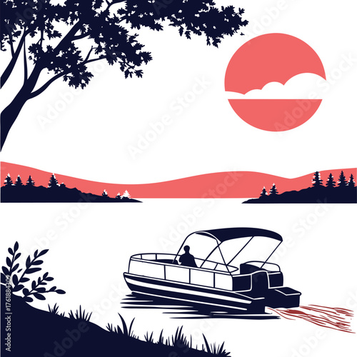 Pontoon vector Design File, Pontoon vector File, Pontoon vector Eps File