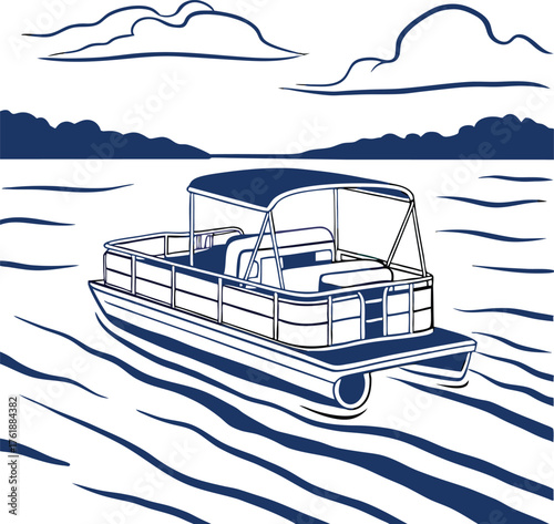 Pontoon vector Design File, Pontoon vector File, Pontoon vector Eps File