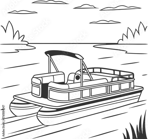 Pontoon vector Design File, Pontoon vector File, Pontoon vector Eps File