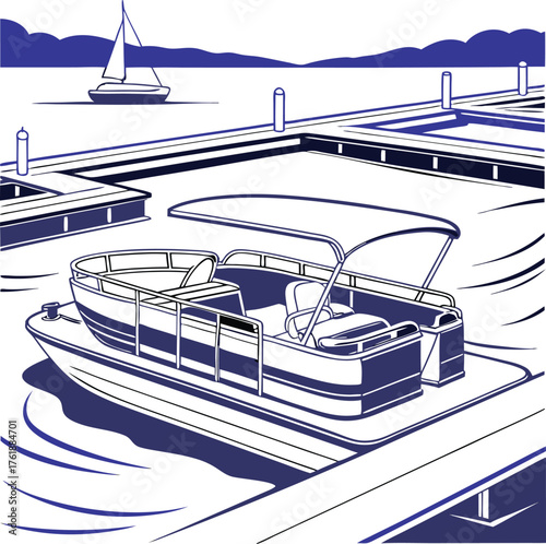 Pontoon vector Design File, Pontoon vector File, Pontoon vector Eps File