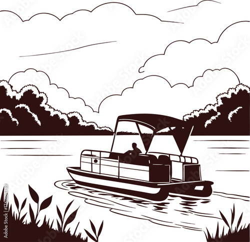 Pontoon vector Design File, Pontoon vector File, Pontoon vector Eps File