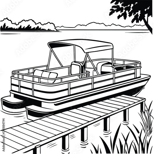 Pontoon vector Design File, Pontoon vector File, Pontoon vector Eps File