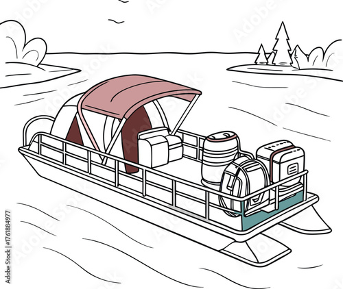 Pontoon vector Design File, Pontoon vector File, Pontoon vector Eps File