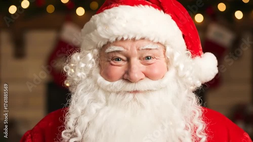 Santa Claus Portrait - Festive Holiday Cheer and Christmas Spirit.