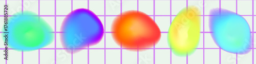 Glowing gradient blob in bright abstract tones. Soft blur edges and smooth color flow form a vivid aura light and gentle gradient blob aura.