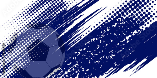 vector Football or soccer background with big ball in gray colors