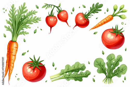 Watercolor Vegetable Clipart Bundle | Farm Fresh Garden PNG Illustrations