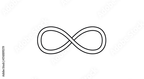Simple black outline of the infinity symbol on a white background.