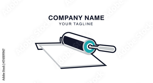 Rolling Pin and Dough - A Culinary Logo Design for Bakeries.