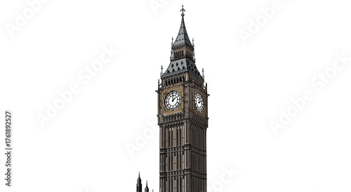 Iconic Big Ben Clock Tower in London England.