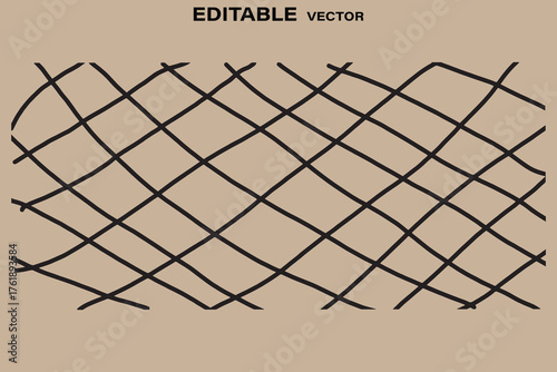 Hand drawn abstract grid pattern on textured background