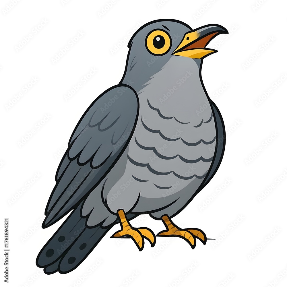 Fototapeta premium 뻐꾸기, 애니메이션 아트, jpeg (Common cuckoo, animation art, jpeg)