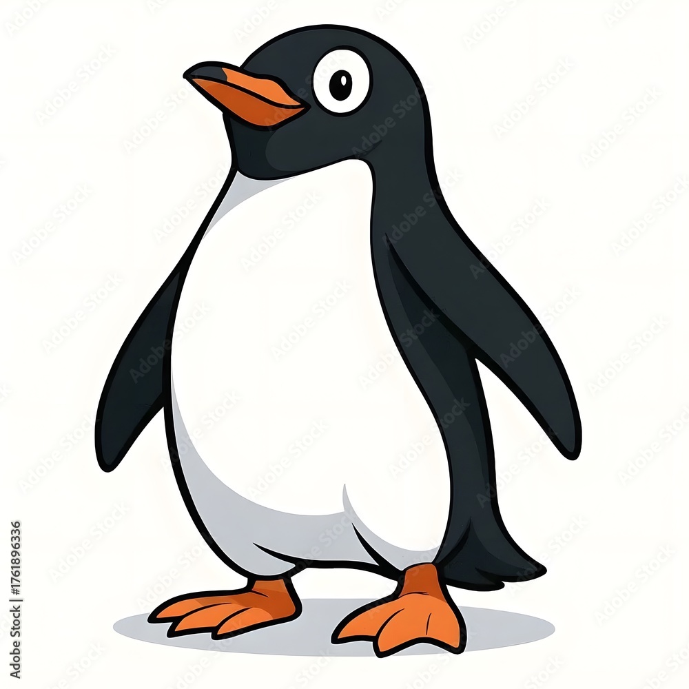 Obraz premium 아델리펭귄, 애니메이션 아트, jpeg (Adélie penguin, animation art, jpeg)