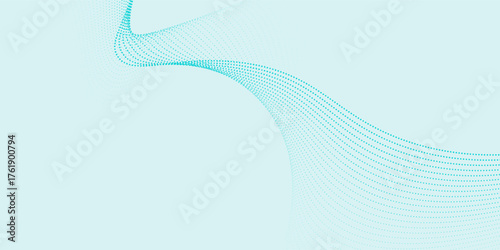 Abstract blue smooth waves on white background smooth dots simple wave modern flowingn nice
