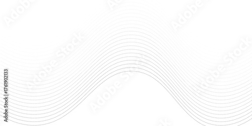 Flowing dots particles nice wave pattern halftone black and white background. Dot graphic