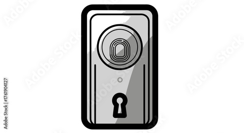 Fingerprint Door Lock System with Keyhole Security Access.