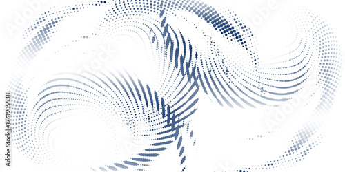 dots particles nice wave pattern halftone black gradient curve shape blue abstract. geometric