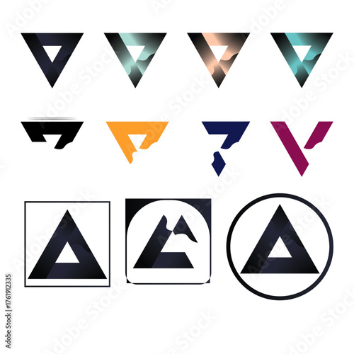 Modern Triangle Logo Set  Abstract & Nature Inspired Variants.ai