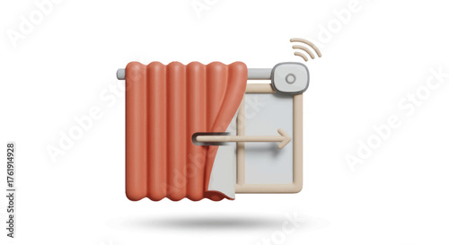Smart Home Automation - Window with Motorized Curtain and Wireless Control.