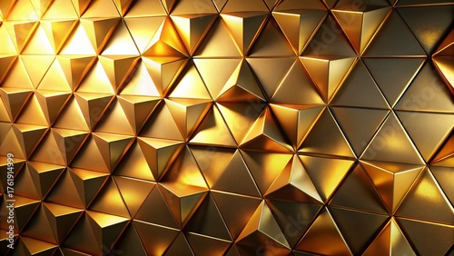 Luxurious Gold Triangle Background: Abstract Geometric Design for Modern Branding & Design Projects