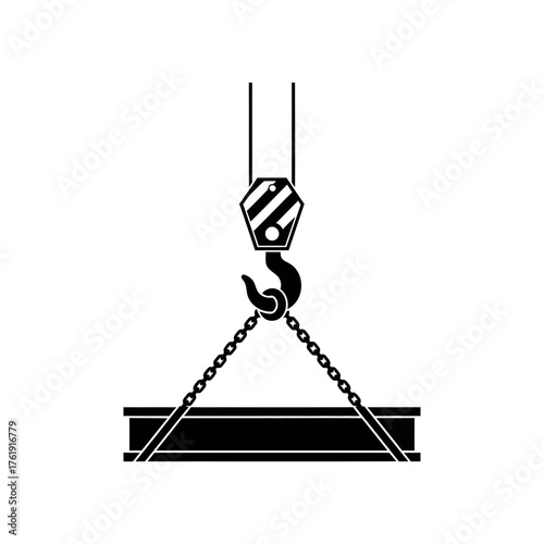 Parachute Icon – Minimal Black and White Skydiving Vector Illustration