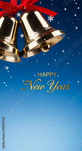 Happy New Year Festive Bells.