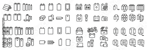 Battery and energy icons collection