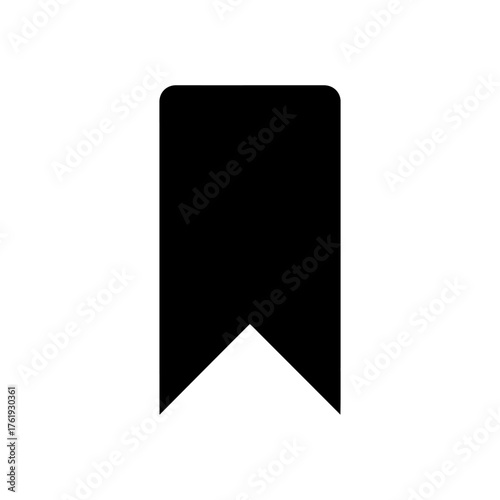 Bookmark symbol icon Silhouette vector with white background