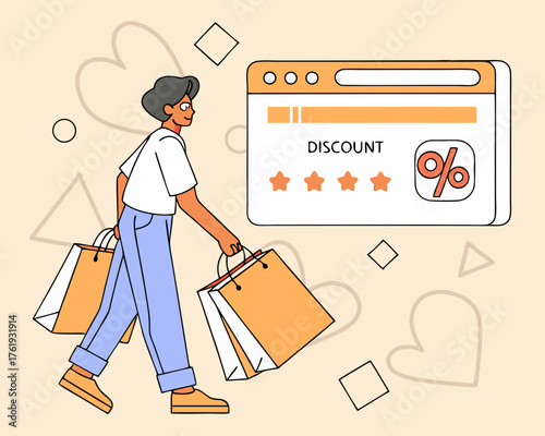 girl with shopping bags