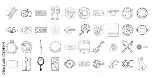 Vector art of diverse selection of diamond cuts and shapes