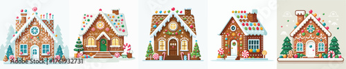 Vector of Christmas gingerbread house
