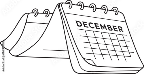 Calendar showing the month of December appointment schedule and planning