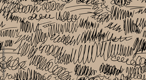 Abstract scribbled lines and doodles on a textured background