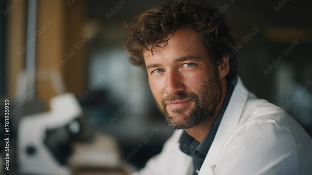 Obraz premium Engineer developing nanomaterial coating process for energy-efficient devices, emotion of optimism and precision visible, representing sustainable technology innovation, green materials, and