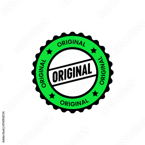 Vintage serrated circular rubber stamp vector illustration scalable eps icon for design