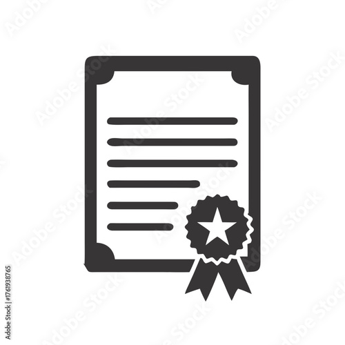 Scalable achievement certificate template vector graphic for awards and recognition